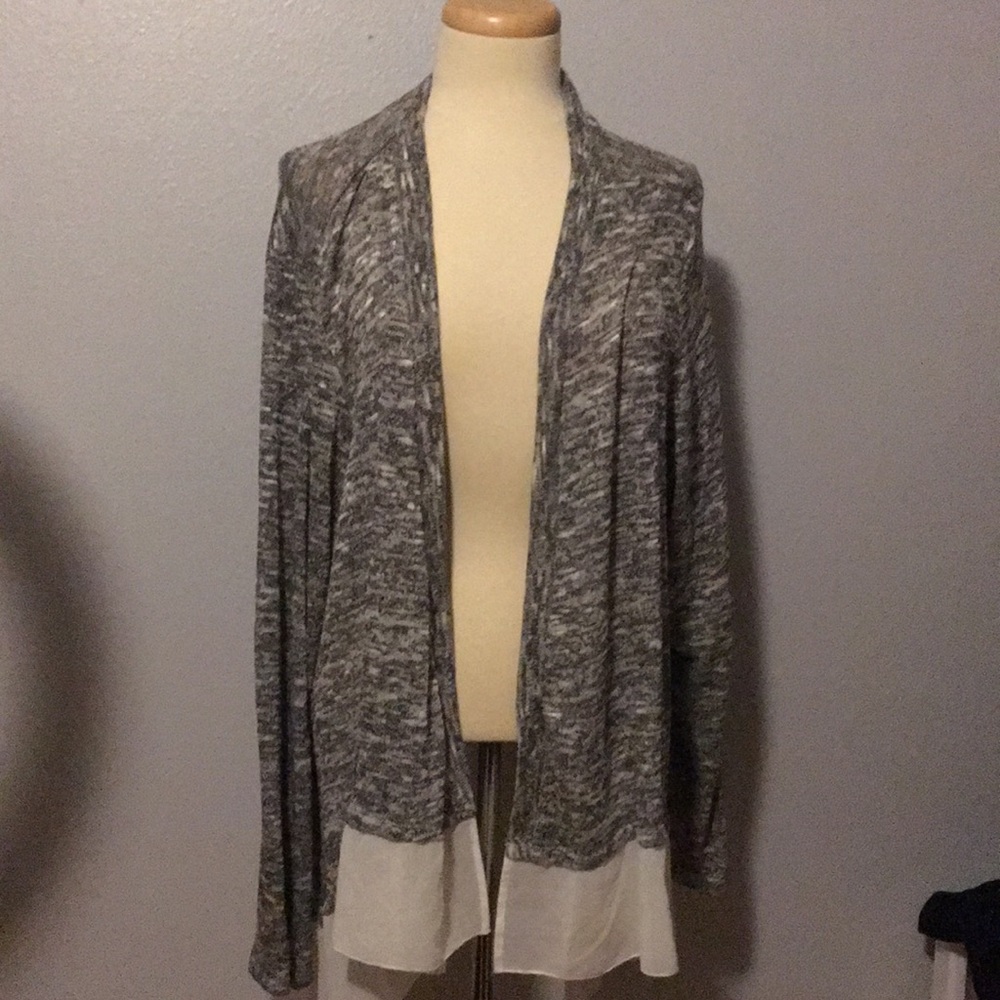 Gray black and white multicolored Torrid cardigan